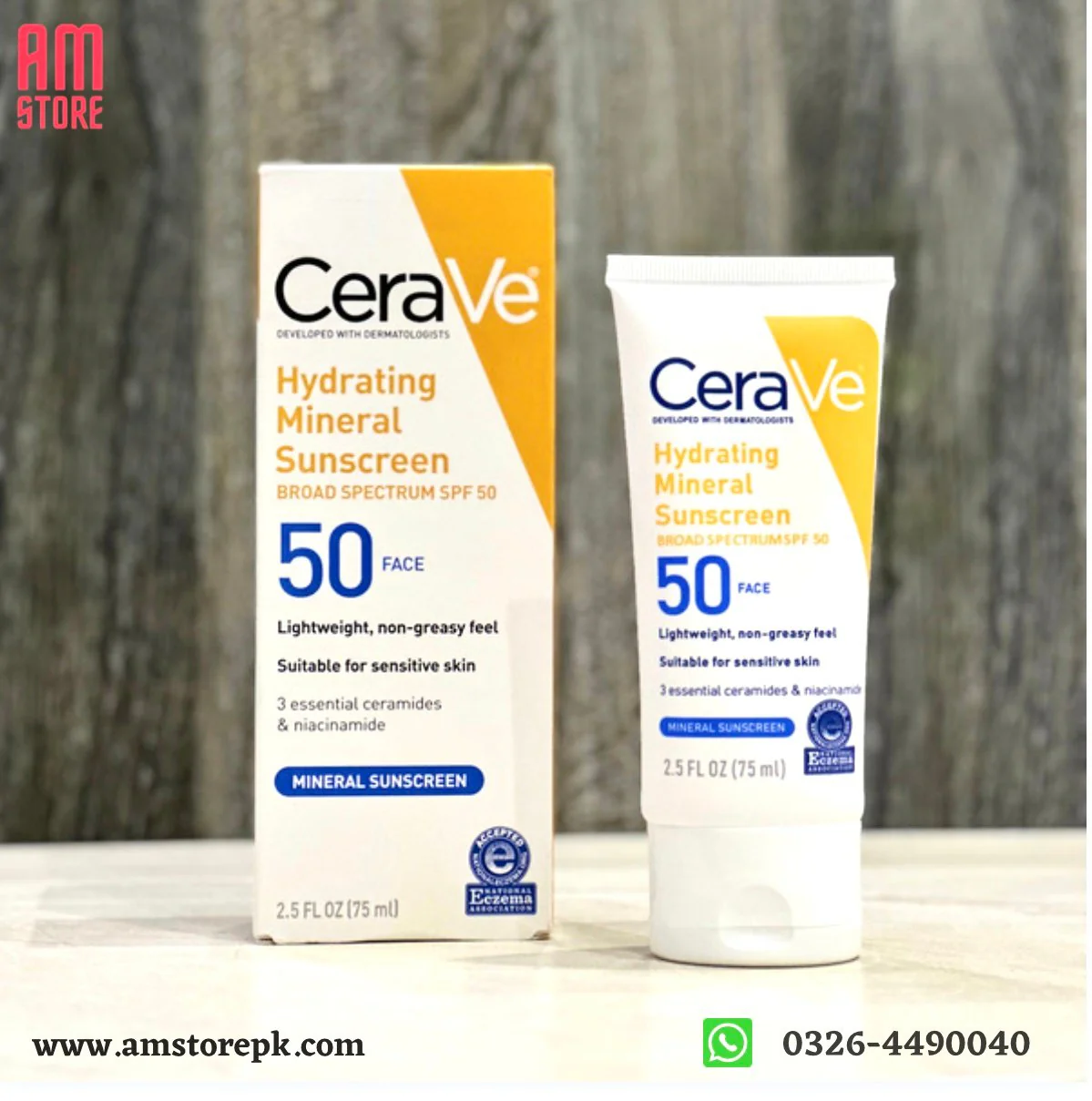Cerave Hydrating Mineral Sunscreen SPF50 75 ml ( Original Factory Leftover ) - Image 3
