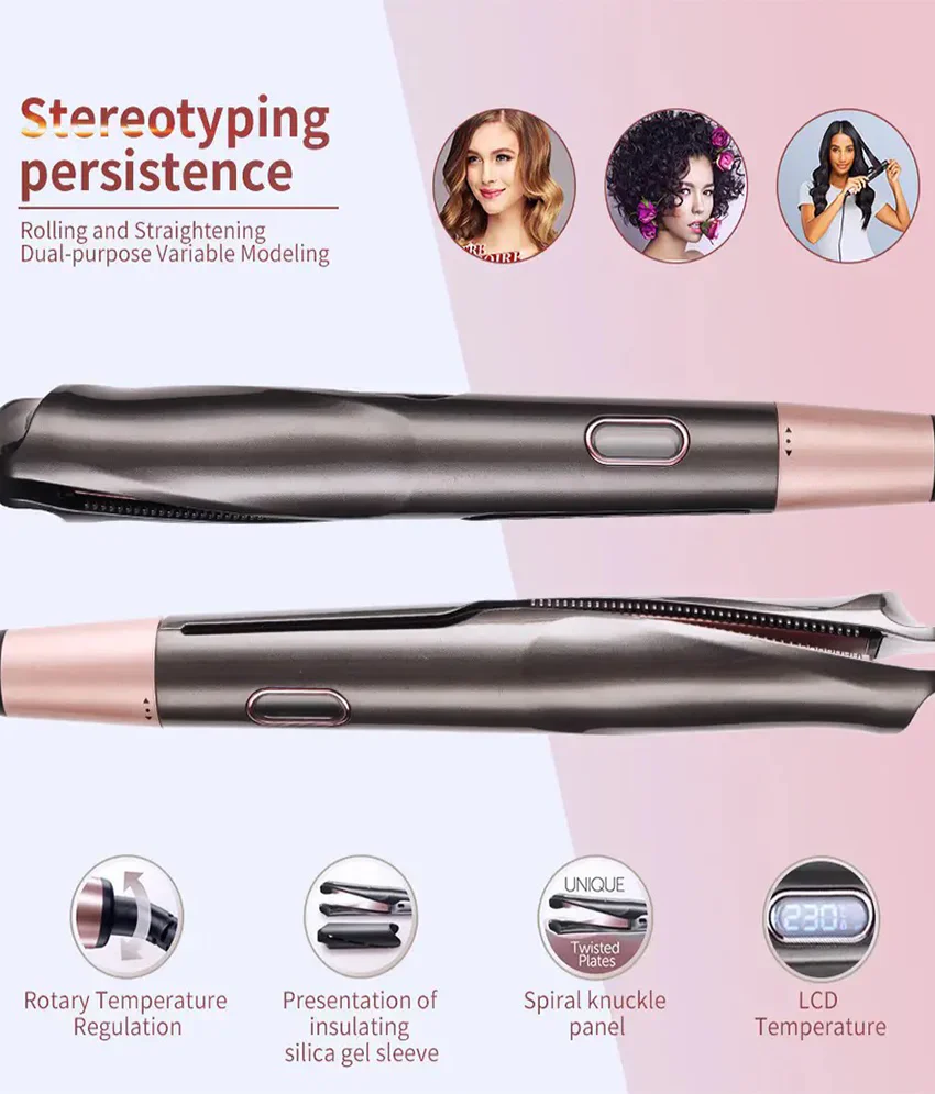 Unique Twisted Plate 2 in 1 Hair Curling - Image 2